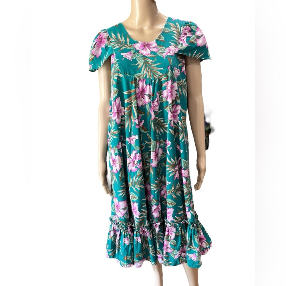 Royal Creations vintage Hawaii Hawaiian Royalty Floral Muumuu patio dress-M